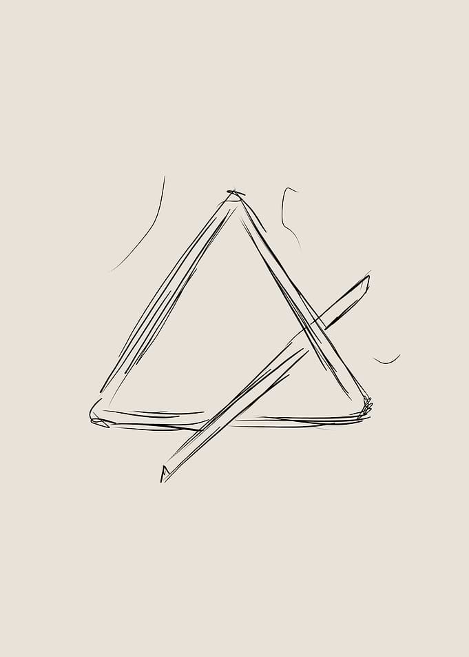 Triangle Music Line Art