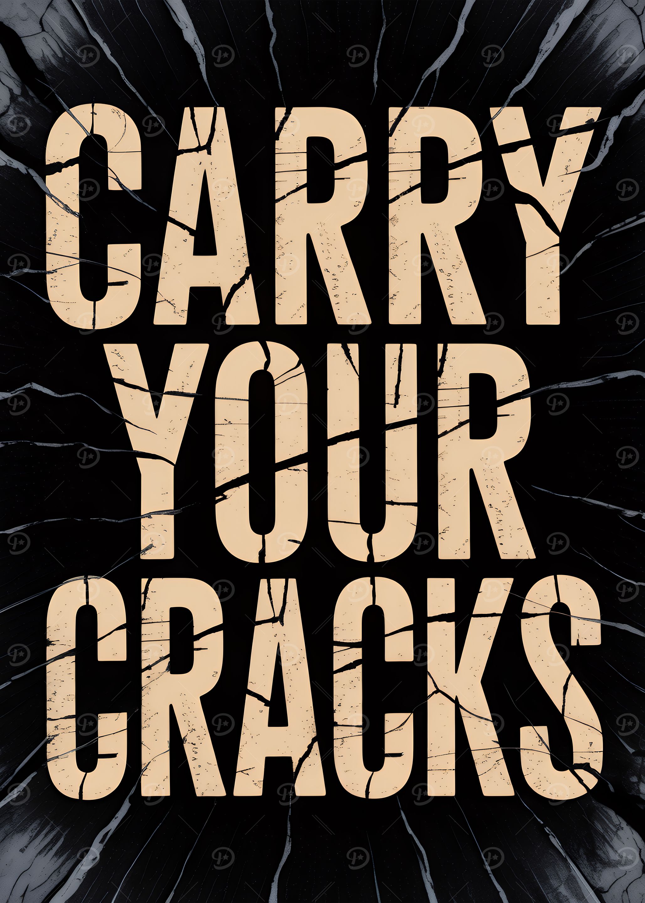 Carry Your Cracks Text Art