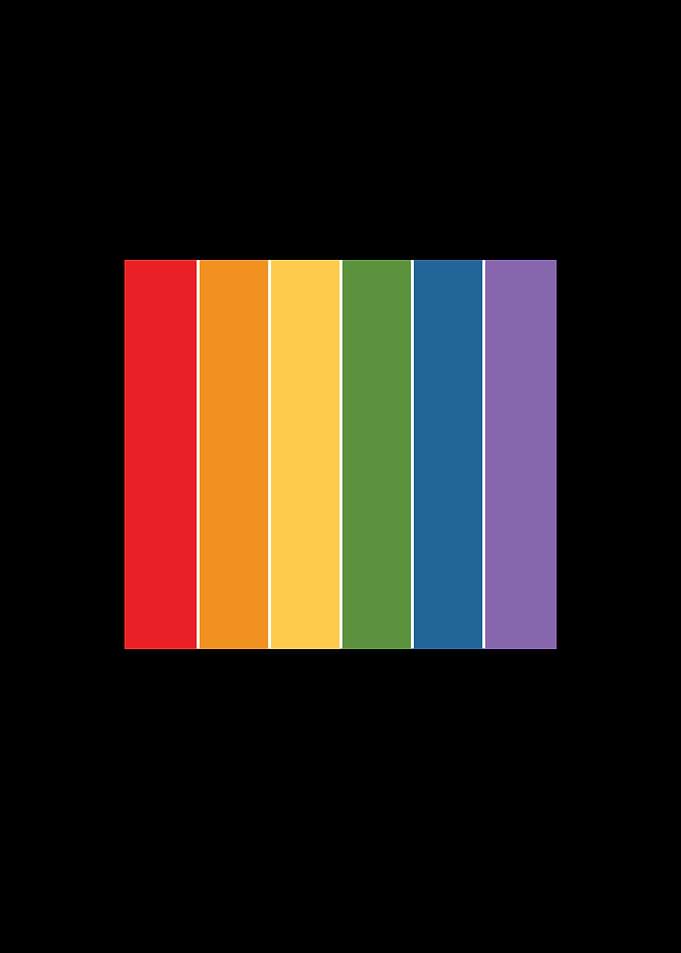Rainbow Pride Flag Stripes on Black