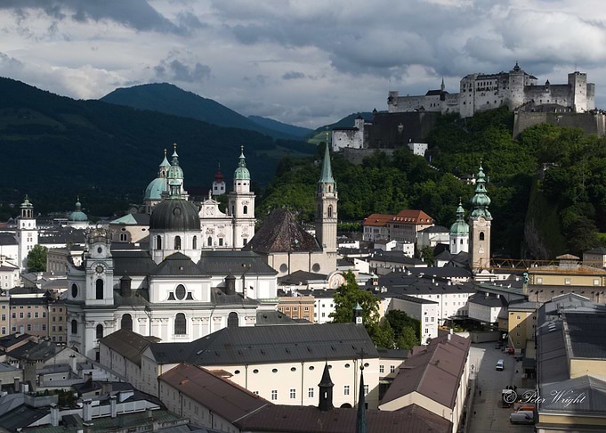Salzburg Cityscape with Fortress Hohensalzburg
