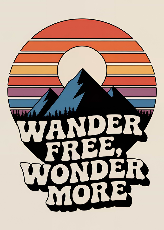 Wander Free, Wonder More Graphic