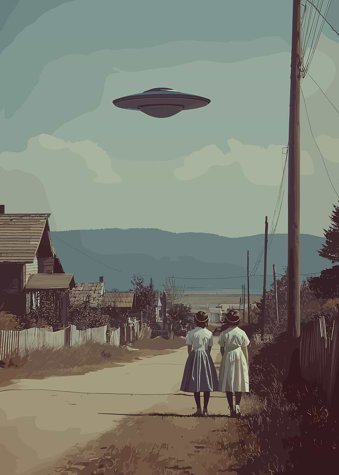 Rural Encounter: UFO and Two Girls