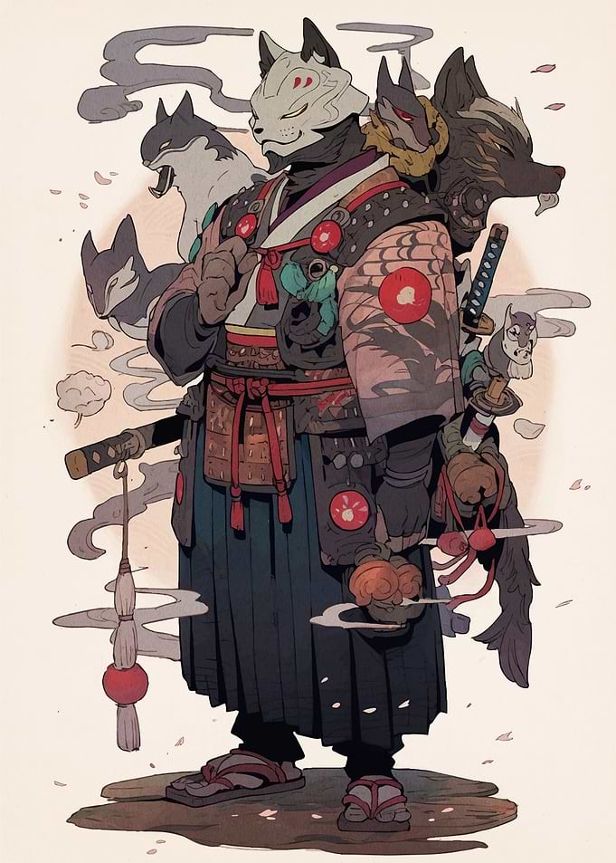 Wolf Samurai Animal