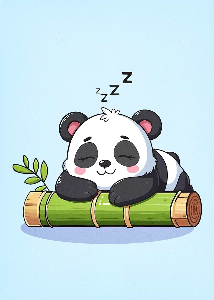 Panda Bamboo Cartoon