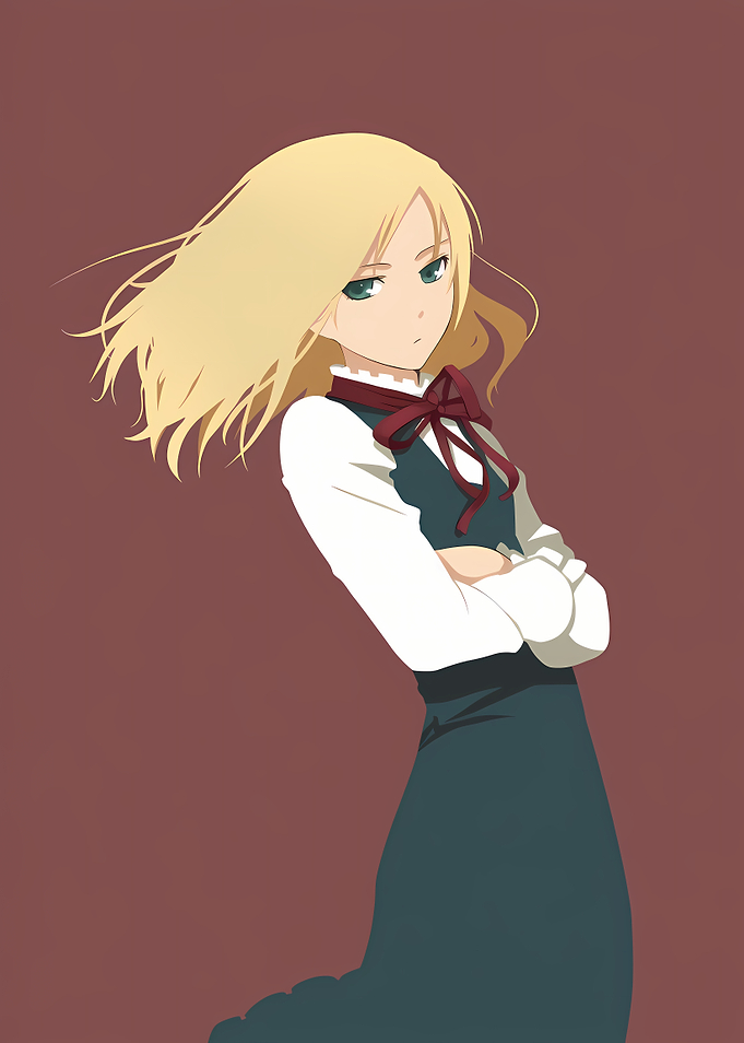 Anime Girl with Blonde Hair