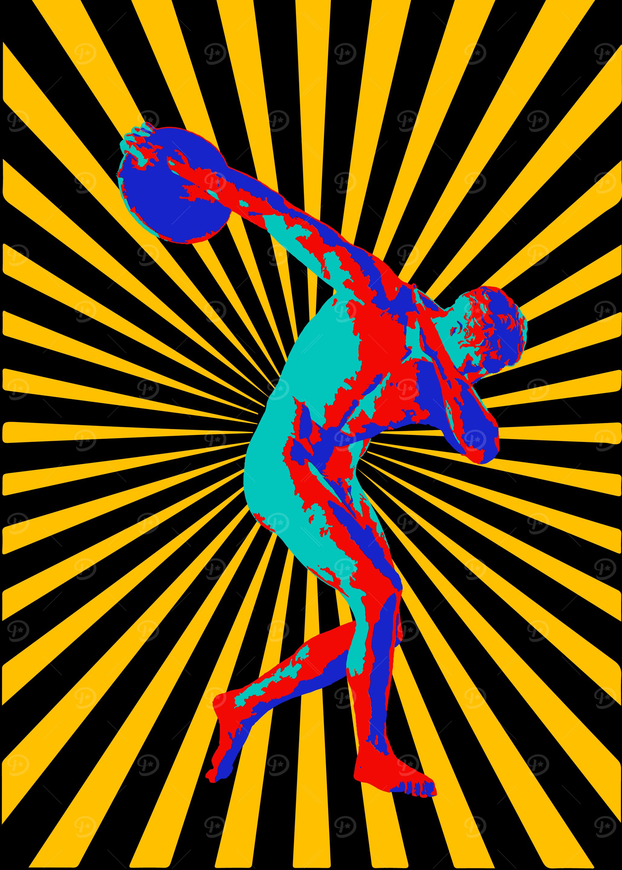 Discus Thrower Pop Art (Discobole)