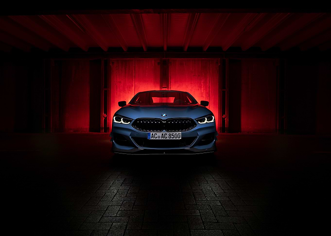 Blue BMW in Red Light