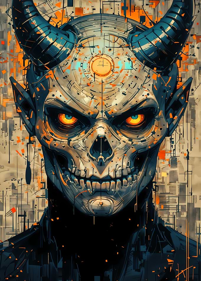 Cyberpunk Devil Portrait