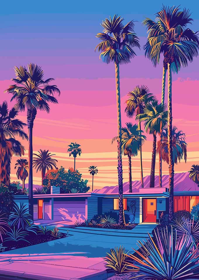 Palm Springs House Sunset