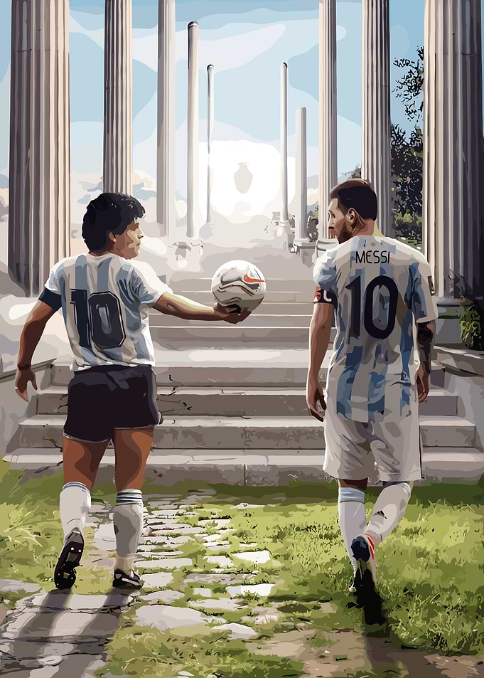 Maradona and Messi: Passing the Torch