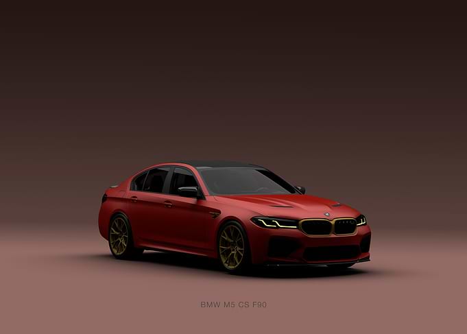 Red BMW M5 CS F90