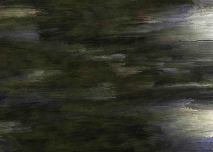 Abstract Dark Green and White Painting 70 by Kristalin Davis
