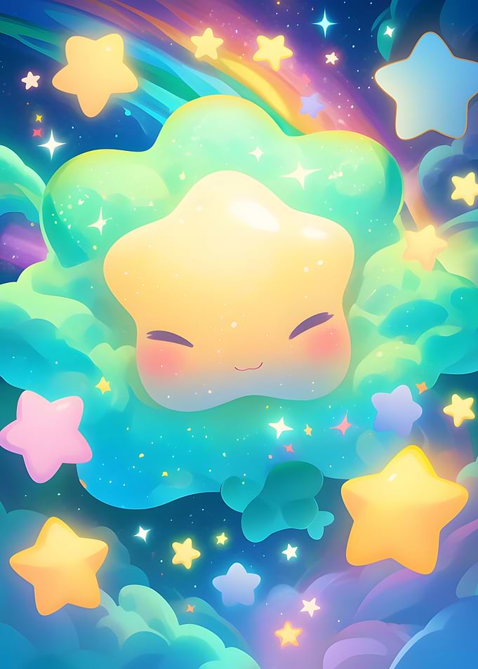 Cute Starry Sky Illustration