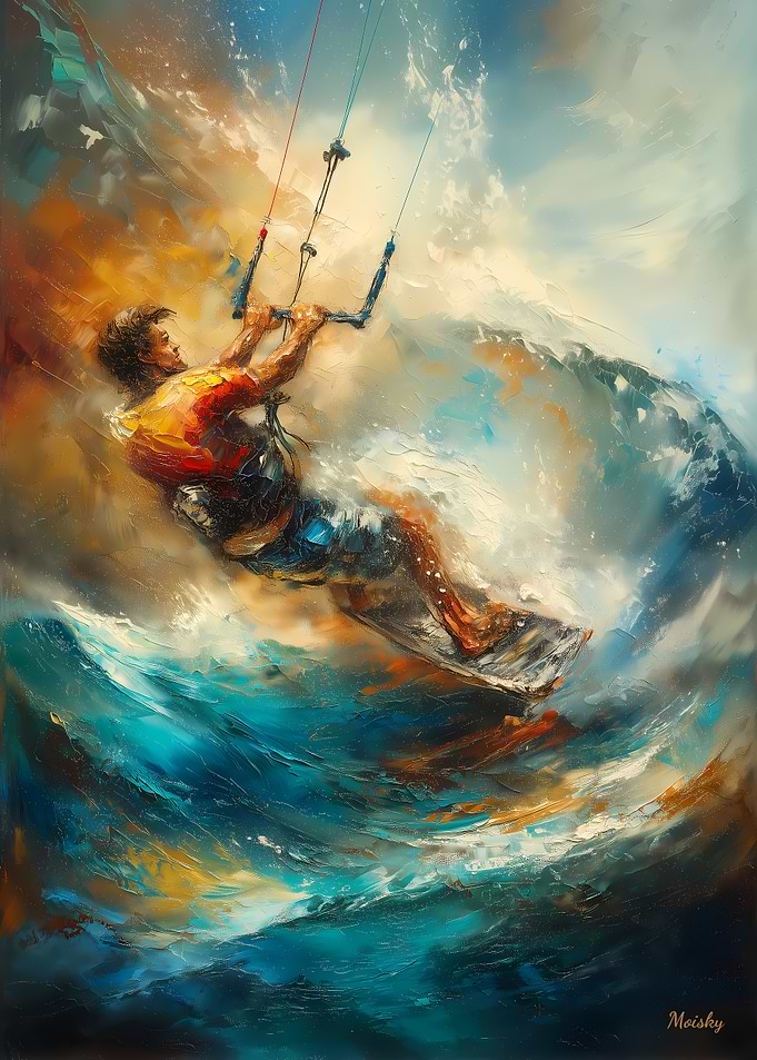Kitesurfing in Motion