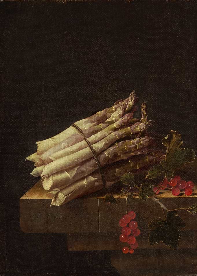Still Life with Asparagus and Currants