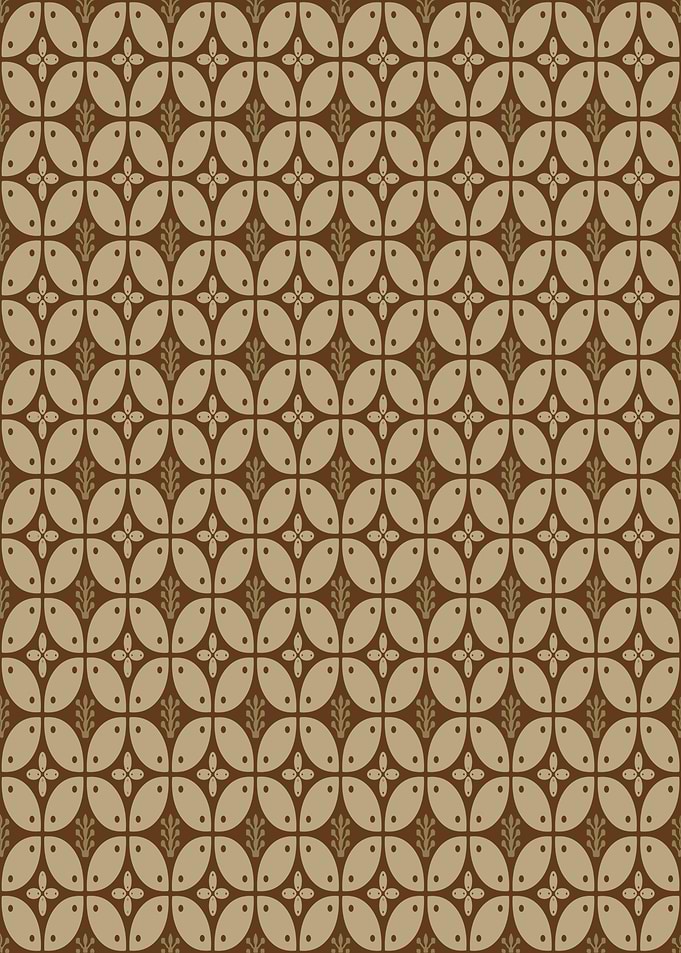 Brown Floral Batik Pattern