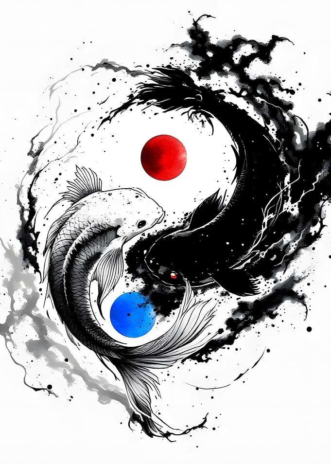 Yin Yang Koi Fish
