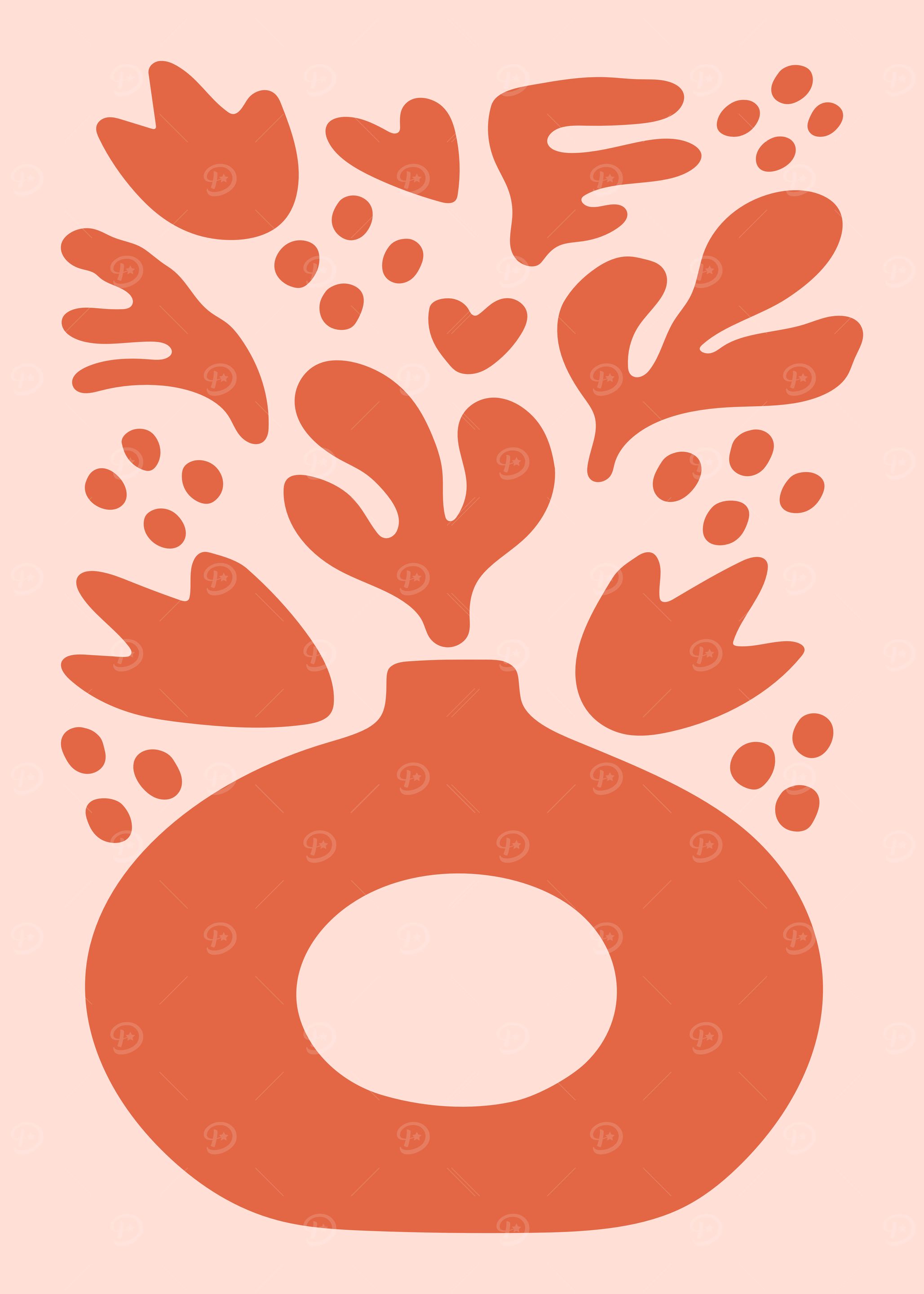 Abstract Floral Vase Art Print