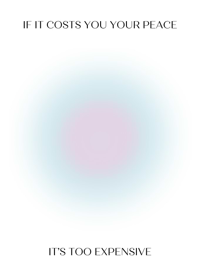 Peace Quote with Gradient Background