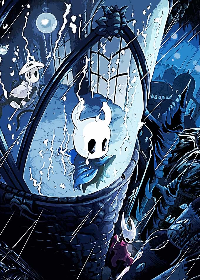 Hollow Knight Rainy Scene