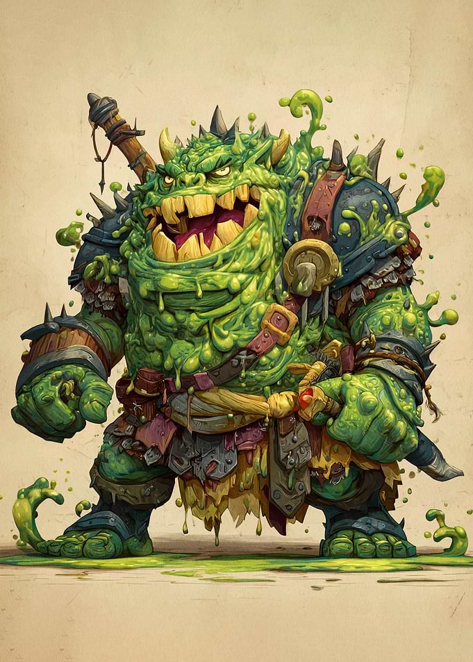 Green Slime Monster Warrior
