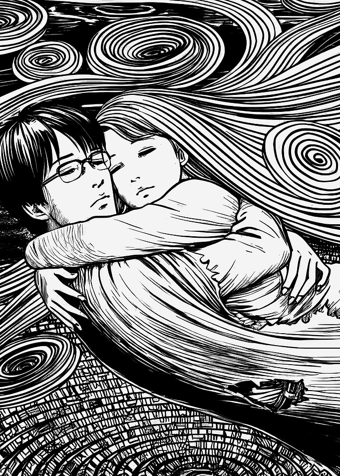 Embracing Couple Junji Style