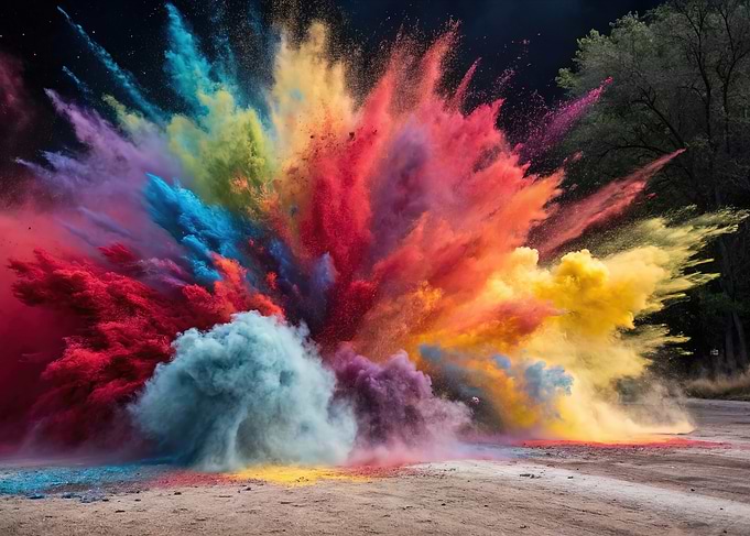 Colorful Powder Explosion
