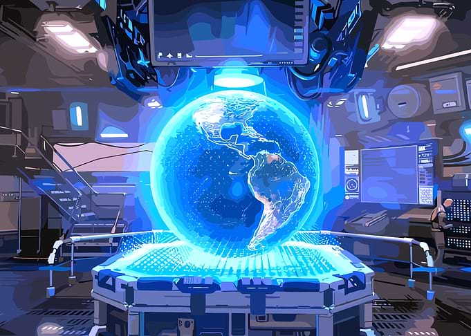 Xcom 2 Hologram in Laboratory