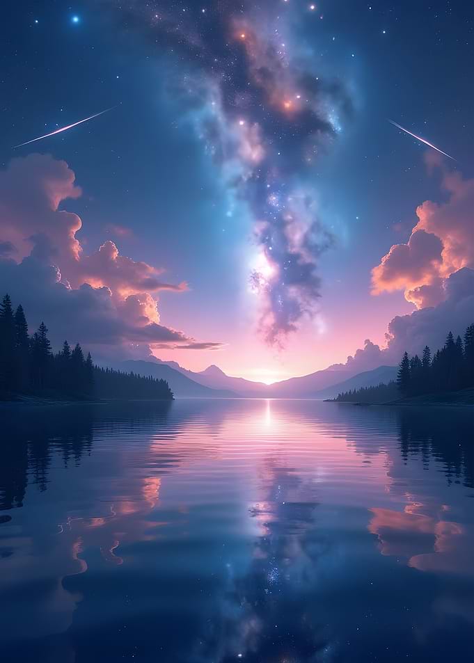 Lake Reflection of Milky Way