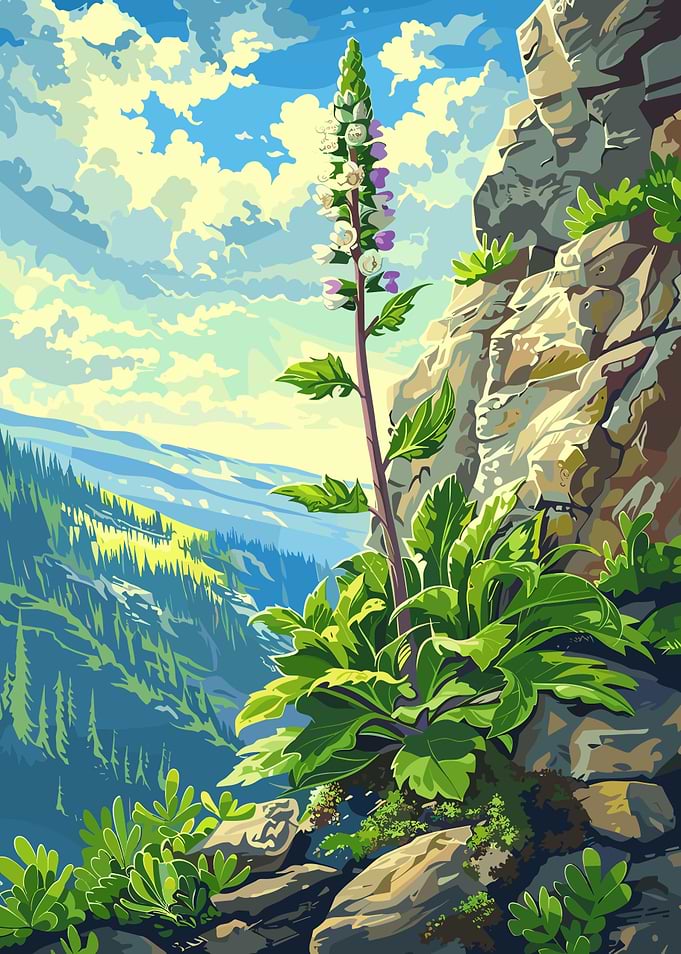 Mountain Flower Landscape