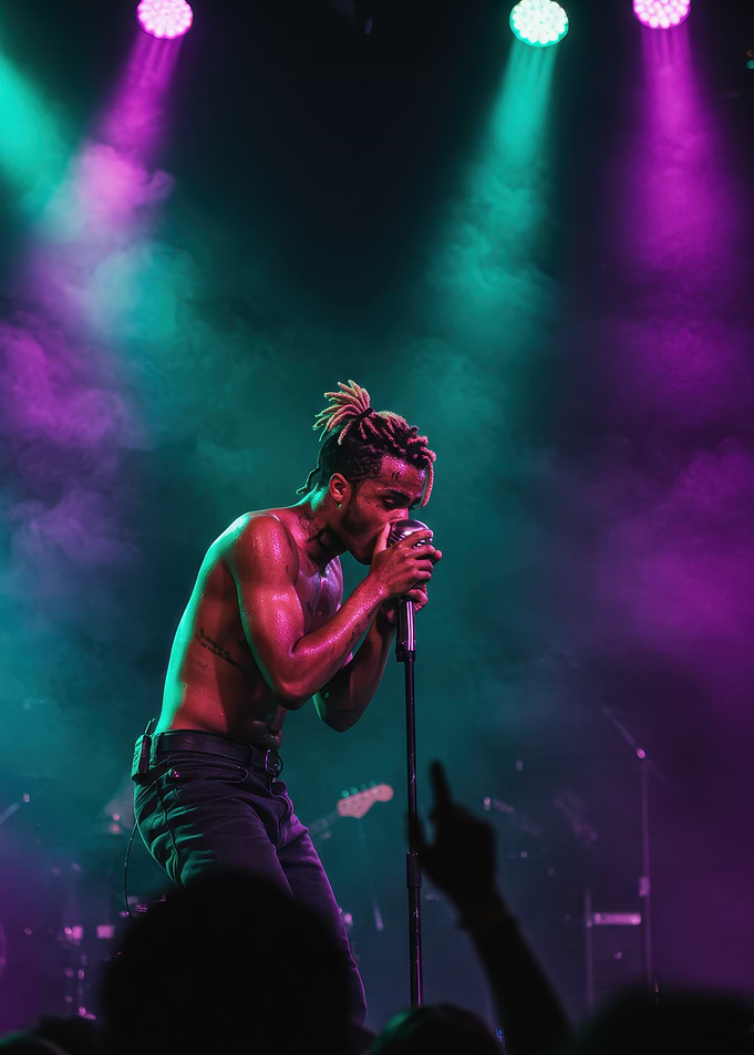 XXXTentacion performing on stage