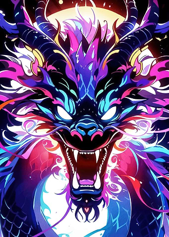 Colorful Dragon Animal