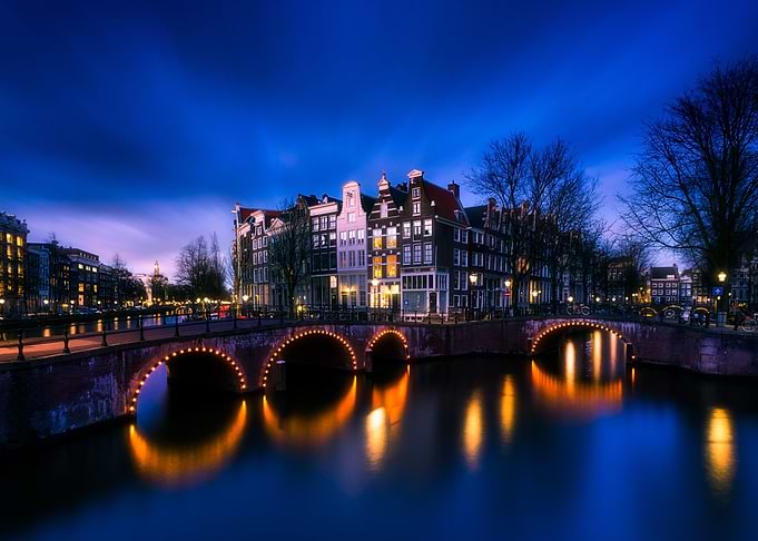 Amsterdam Canal at Night