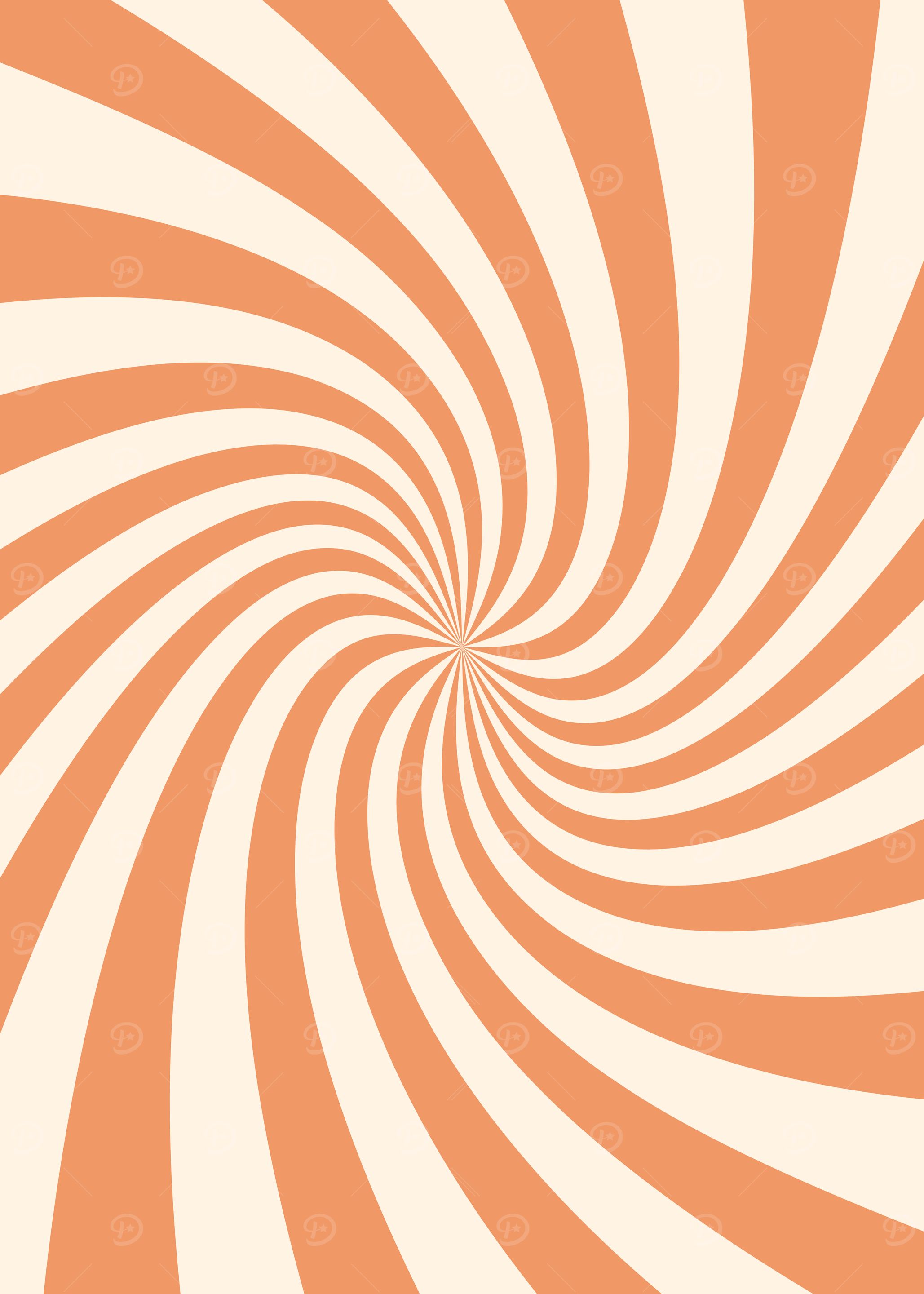 Orange and White Swirl Pattern