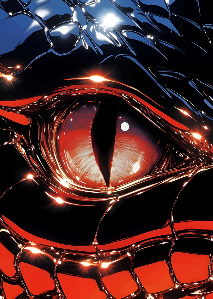 Red Dragon Eye Close-Up