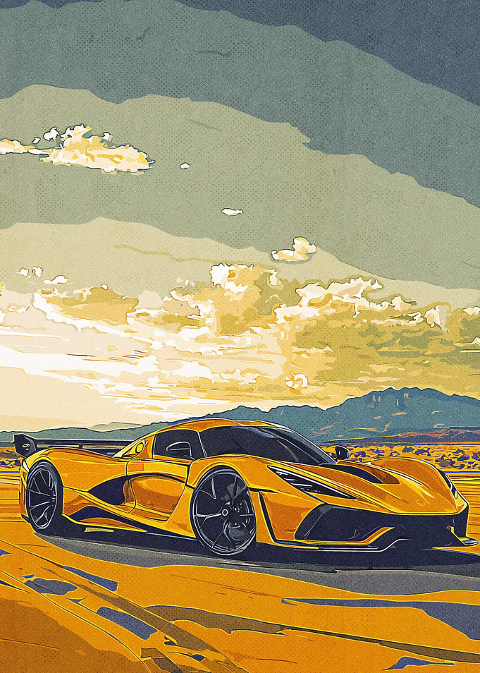Hennessey Venom F5 Landscape Art
