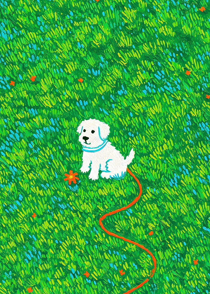 Small Pup, Wild Meadow, Infinite Calm