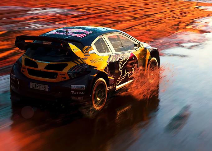 Rally Car in Motion