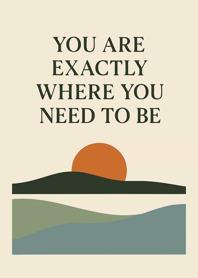 Inspirational Quote Landscape Art Print