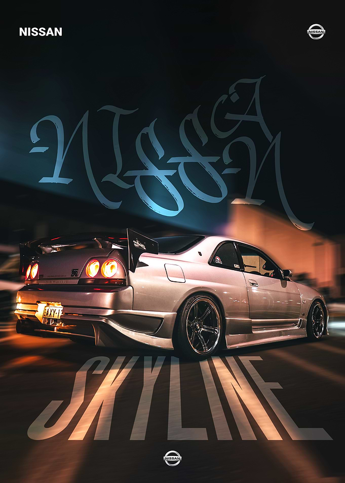 Nissan Skyline gt R34 Poster