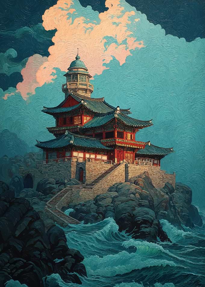 Seaside Asian Landscape