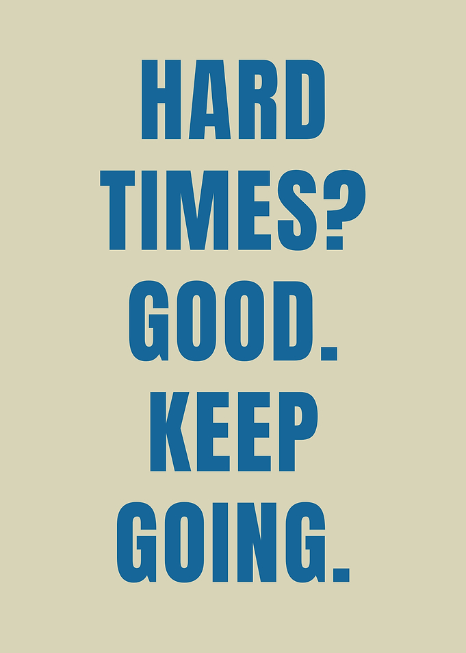 Inspirational Text Art: Keep Going