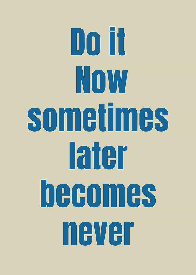 Do it Now Motivational Quote
