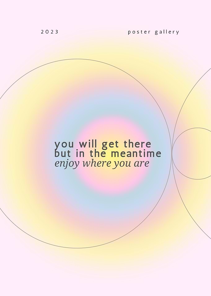 Motivational Gradient Poster with Circles