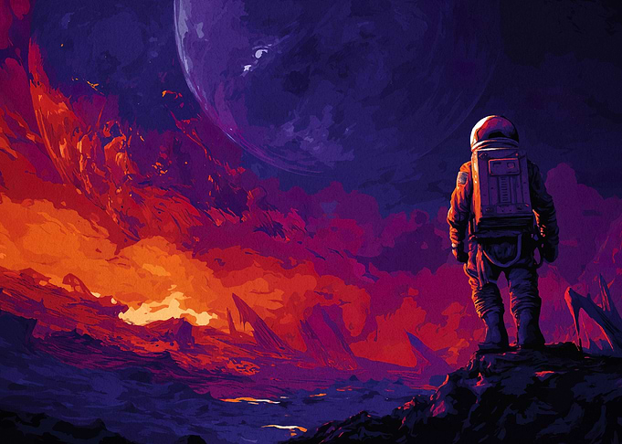 Astronaut on Alien Planet