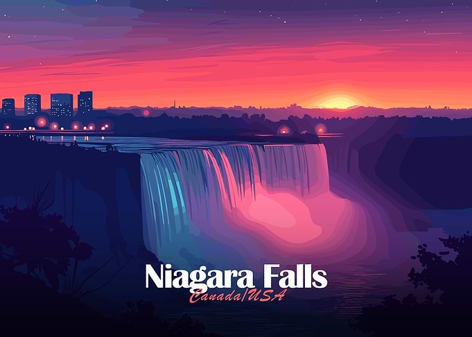 Niagara Falls at Sunset