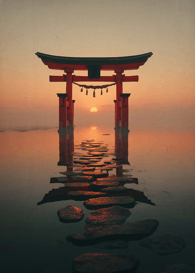 Torii Gate at Sunset