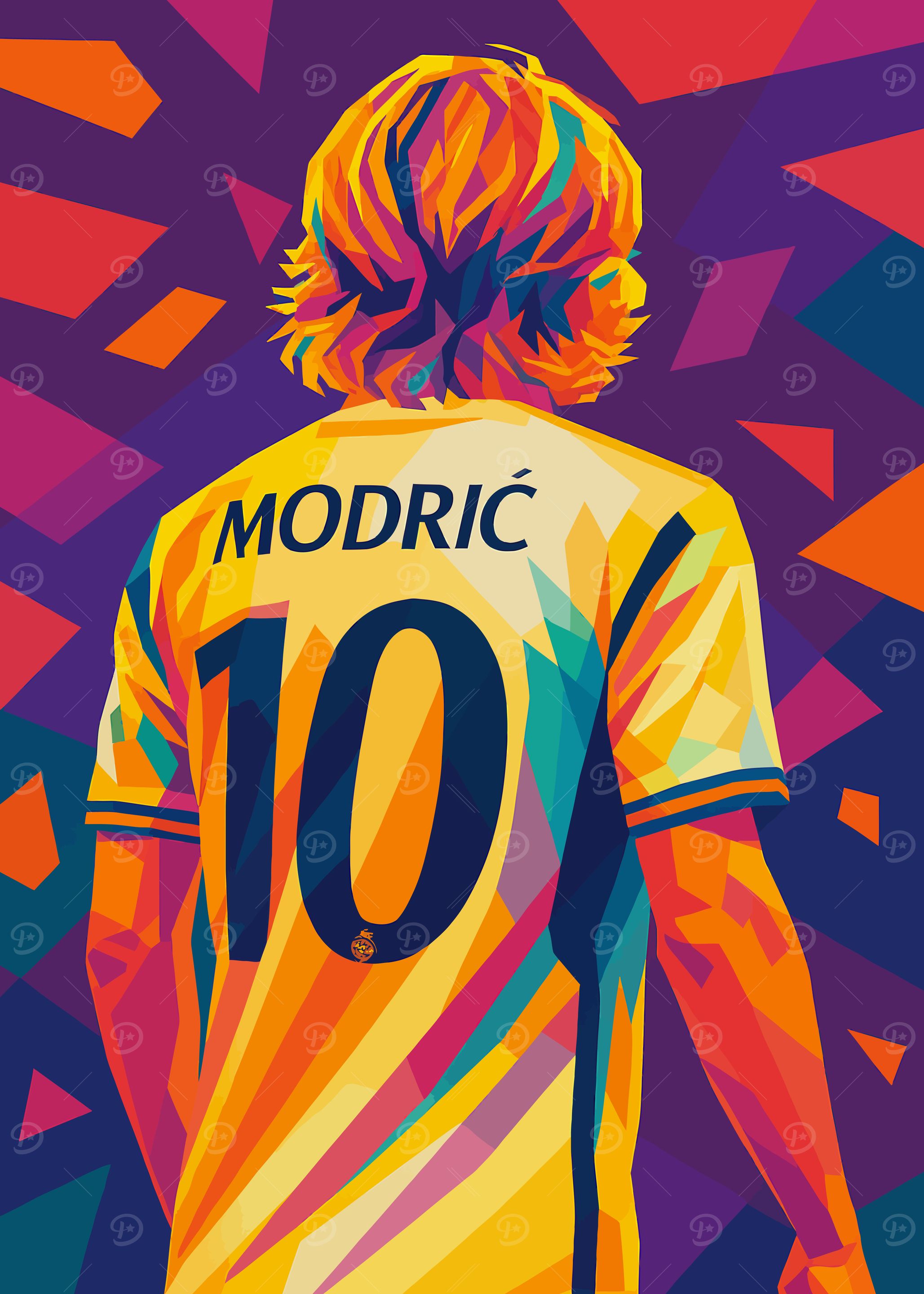 Luka Modrić Colorful Portrait