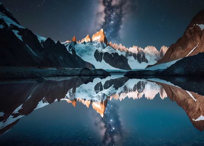 Mountain Under Milky Way
