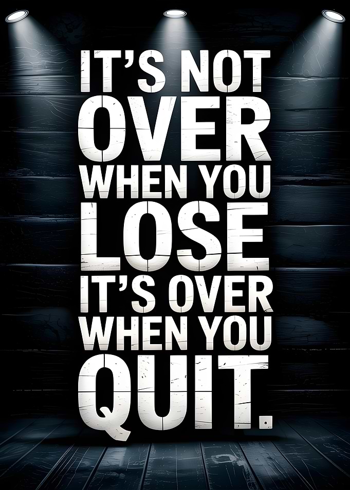 Inspirational Quote on Wooden Background